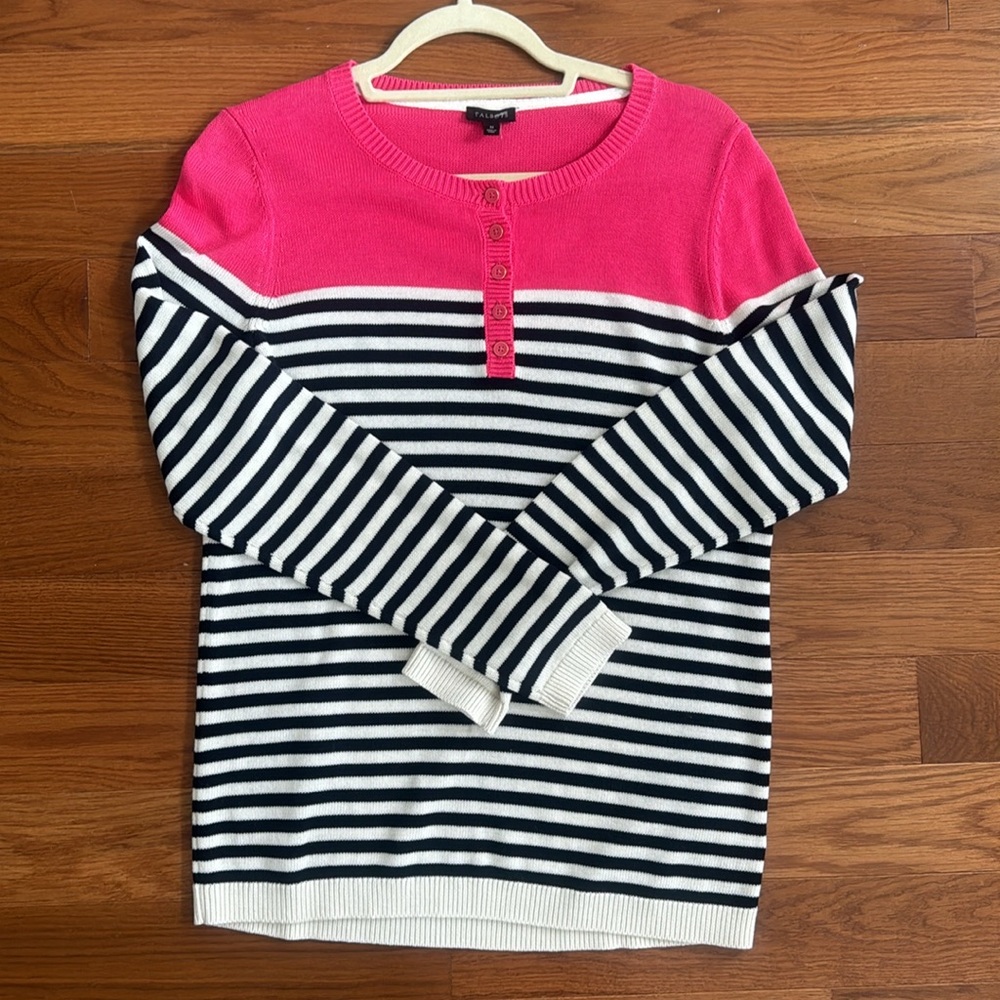 Talbots 5 button lightweight cotton sweater